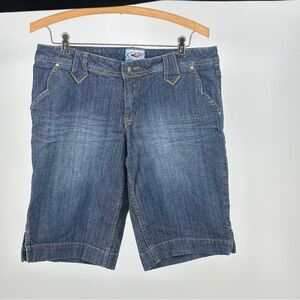 Roper Dark Blue Women's Western Style Denim‎ Bermuda Shorts 32 Waist